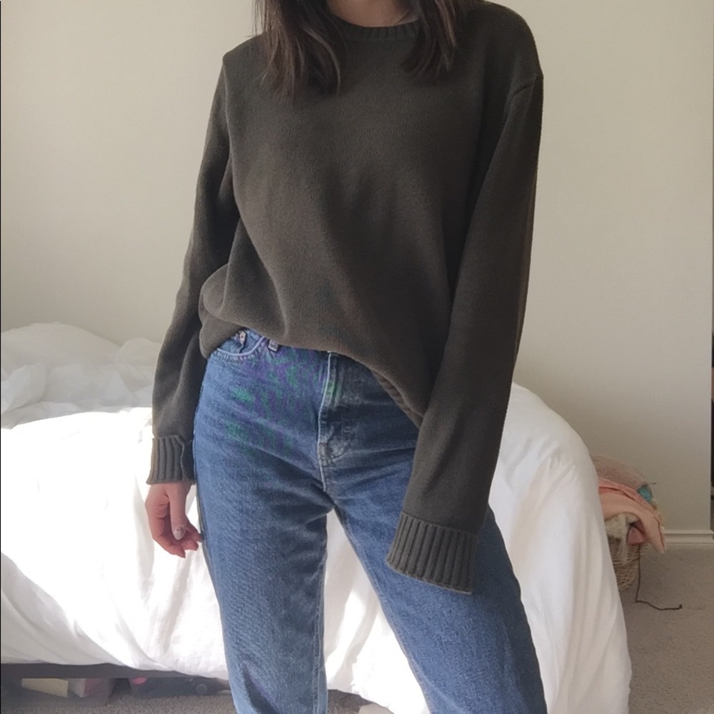 Vintage Green Oversized Sweater